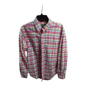 Ralph Lauren Men's Classic Fit Button-Up Dress Shirt Size M Plaid Long Sleeve